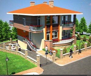 İki Katlı Çelik Villa Evler